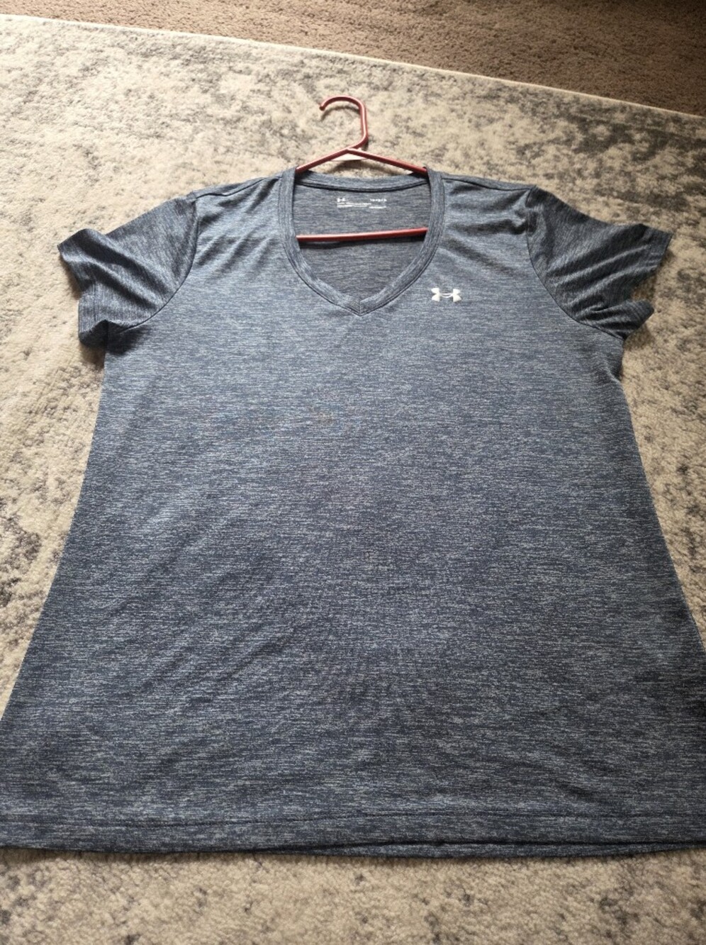 Under Armour HeatGear Loose Fit Blue Gray T-Shirt Size L